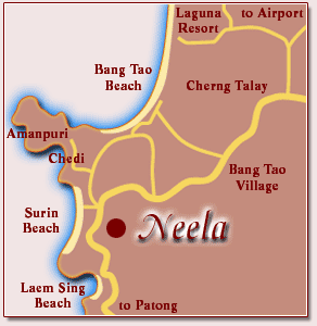 Villa Neela Surin Beach Map